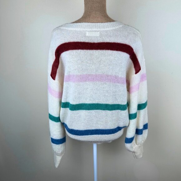Anine Bing Striped Mohair Blend Sweater | Size Small - Picture 3 of 7